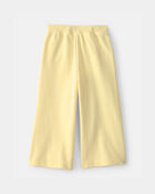 Toddler Girl French Terry Wide-Leg Pants - Yellow, image 2 of 4 slides
