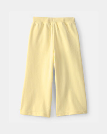 Tout-petit fille - Pantalon &agrave; jambe large en jersey bouclette - Jaune, 