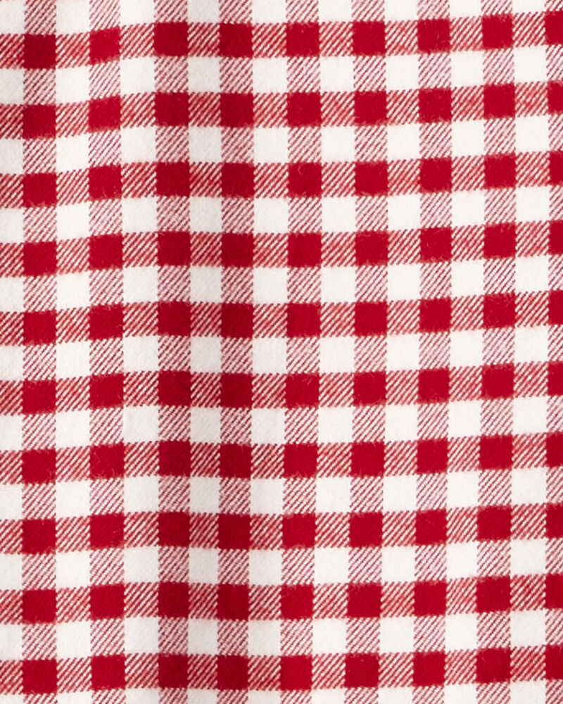Girls Organic Cotton Flannel Dress, image 4 of 5 slides