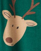 Baby Reindeer 100% Cotton Snug Fit 2-Way Zip Sleeper - Green, image 4 of 5 slides