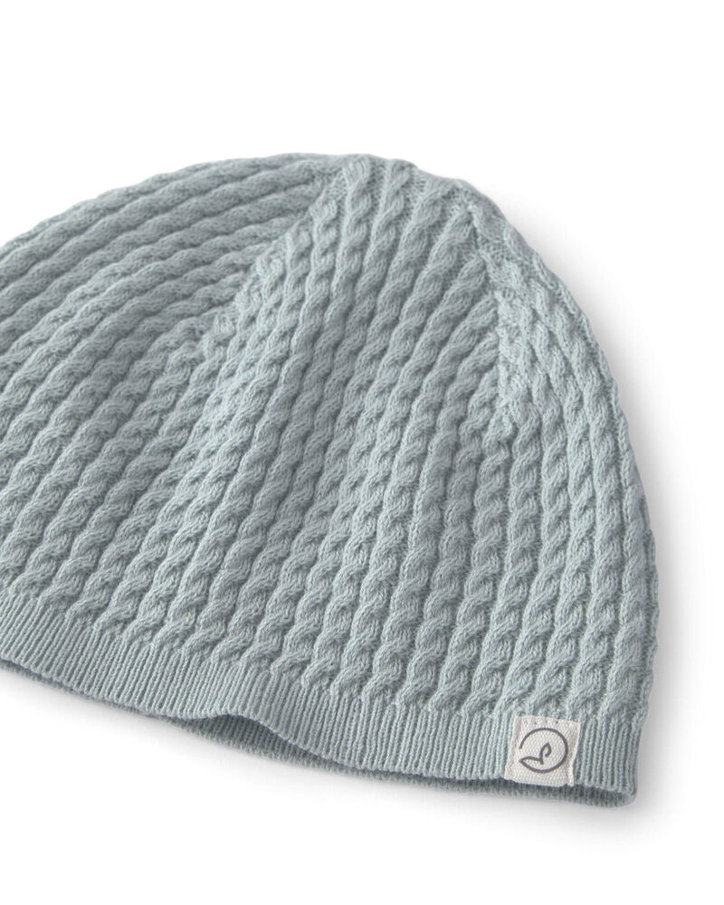 B&eacute;b&eacute; - Bonnet en tricot de coton biologique, image 2 sur 2 diapositives
