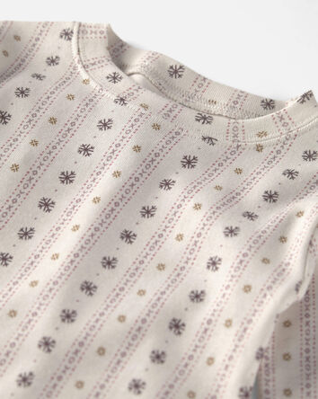Toute-petit fille - Pyjama 2 pi&egrave;ces en coton biologique &agrave; motif ajour&eacute;, 