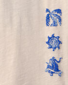 Gar&ccedil;ons - T-shirts &agrave; imprim&eacute; planche &agrave; roulettes et plage - Beige, image 4 sur 5 diapositives