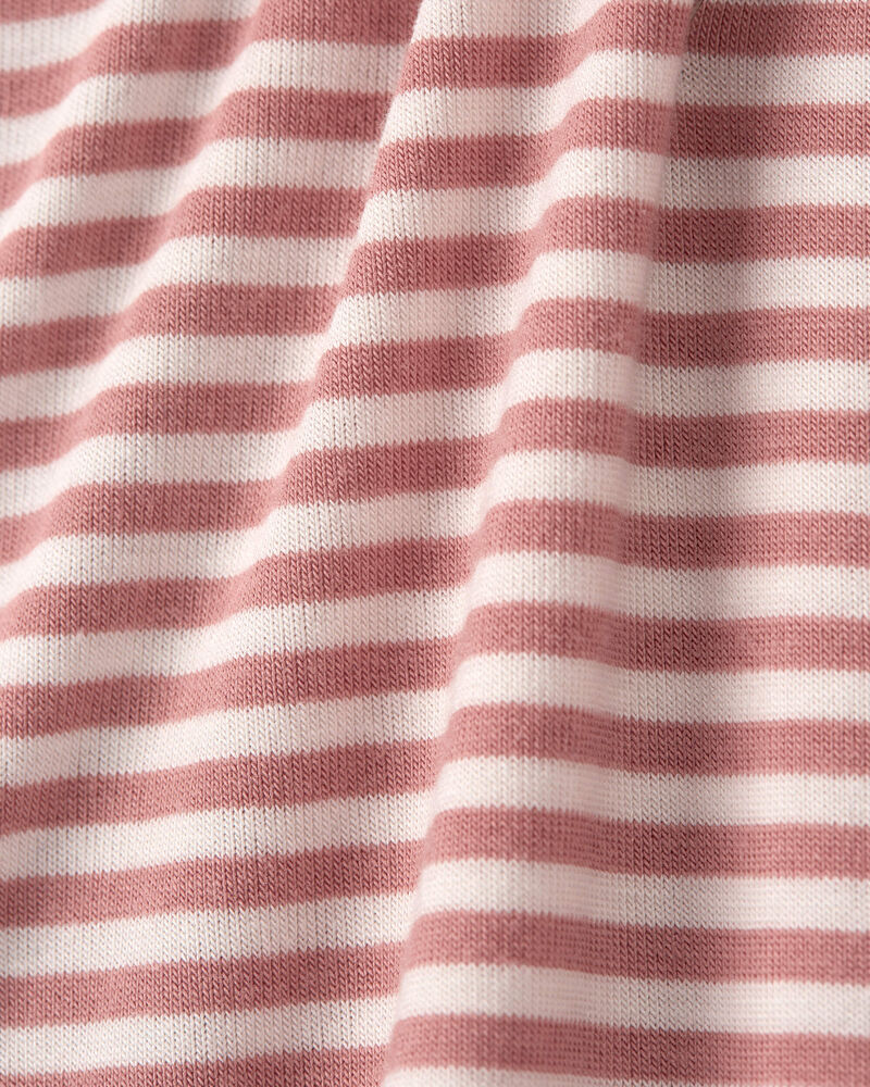 Toddler Girl 1-Piece Striped PurelySoft Footie Pyjamas, image 2 of 4 slides