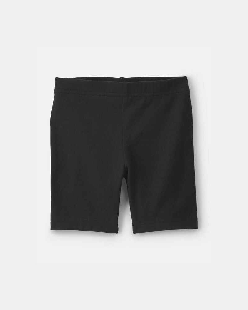 Toddler Girl Solid Bike Shorts - Black, image 1 of 4 slides
