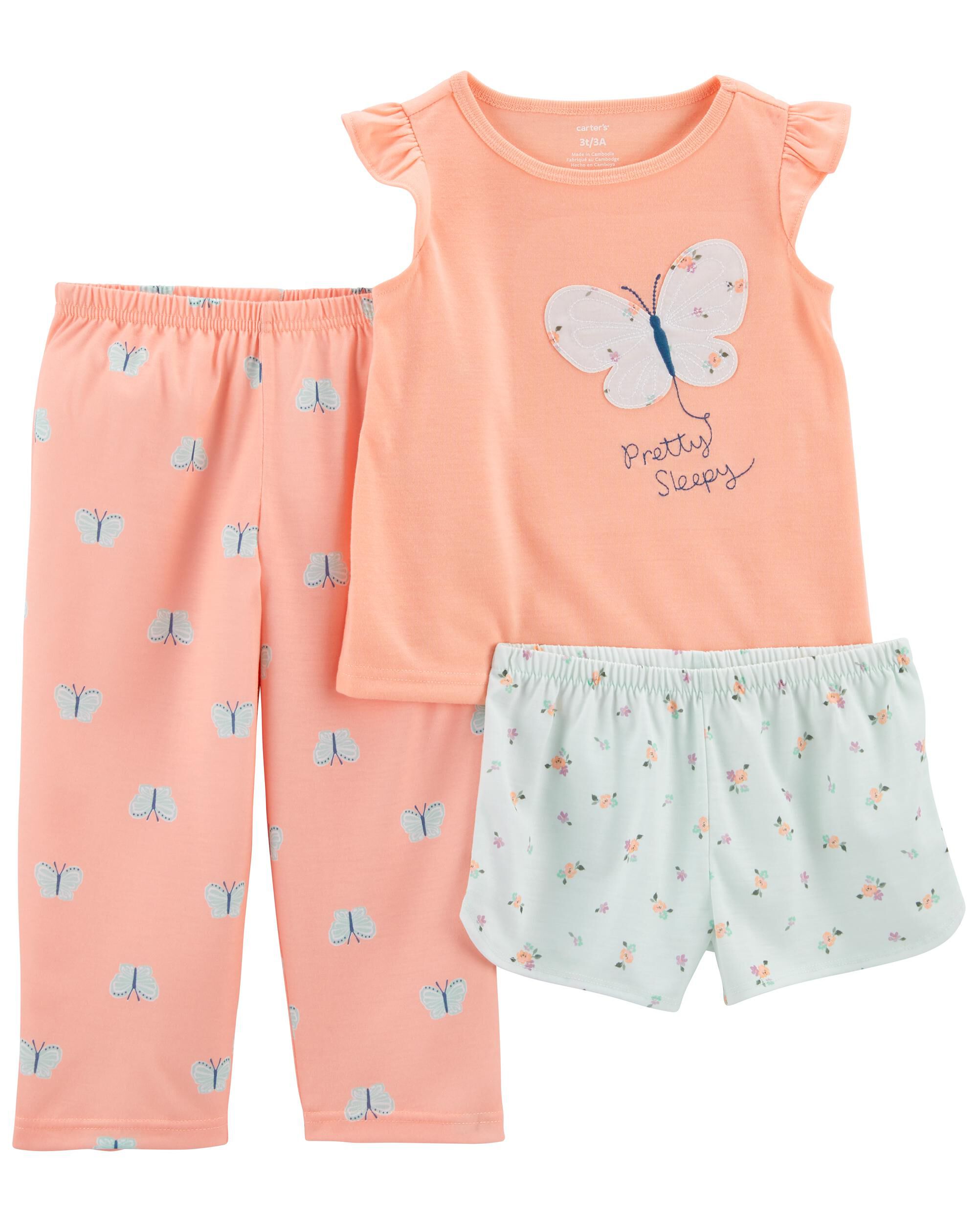 3 Piece Butterfly Loose Fit Pyjamas