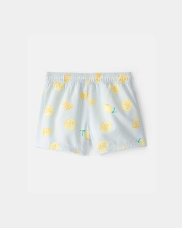 Toddler Boy Lemon Swim Trunks - Blue, 