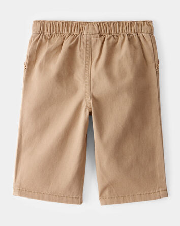 Baby Twill Bow-Tie Wide Leg Shorts - Taupe, 