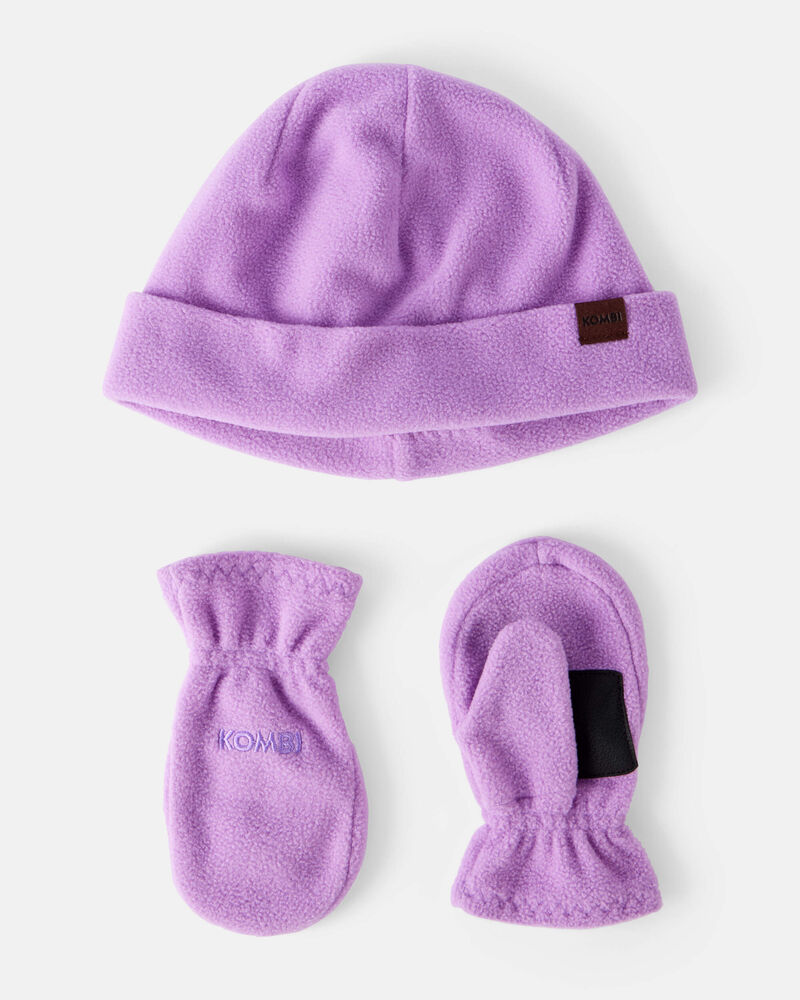 Toddler Girl KOMBI  Fleece Hat & Mitts Set , image 1 of 1 slides
