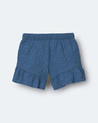 Toddler Girl Ruffle Butterfly Shorts - Ocean, image 2 of 3 slides