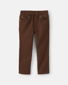 Toddler Boy Cotton Pull-On Pants - Brown, image 1 of 4 slides