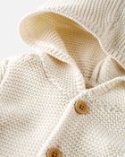 Tout-petit - Cardigan &agrave; point unique en tissu bio, image 2 sur 3 diapositives