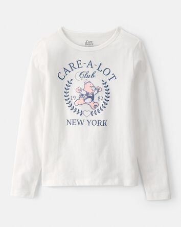 Girls Care Bear Long-Sleeve Top - White, 
