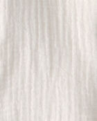 Baby Boy 2-Piece Organic Cotton Gauze Short Set in Cream, image 4 of 7 slides