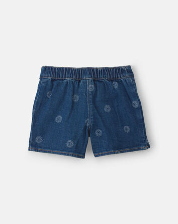 Toddler Girl Floral Denim Skort - Light Wash, 