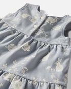 Bébé Robe en coton biologique à motif de lapin, image 4 sur 6 diapositives