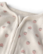 B&eacute;b&eacute; fille - Grenouill&egrave;re en coton biologique, fraise, image 2 sur 4 diapositives