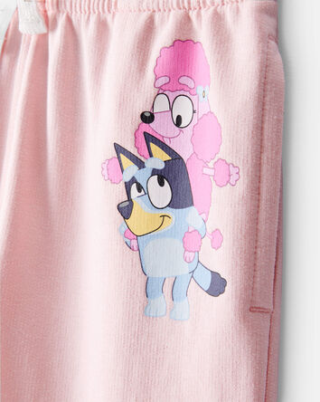 Toddler Girl Bluey French Terry Drawstring Joggers - Pink, 