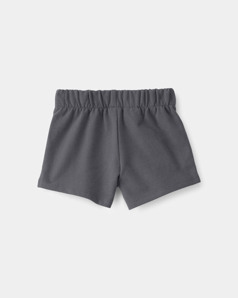 Baby Girl French Terry Shorts - Grey, image 2 of 4 slides