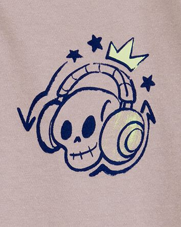 Kid Skull-Print Short-Sleeve Graphic Tee, 