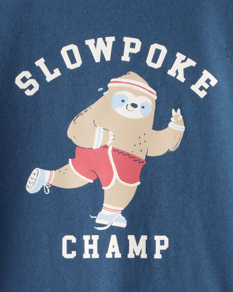 Toddler Boy "Slowpoke Champ" Long-Sleeve Graphic Tee - Blue, image 2 of 3 slides