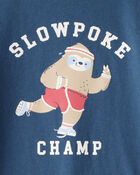 Toddler Boy "Slowpoke Champ" Long-Sleeve Graphic Tee - Blue, image 2 of 3 slides