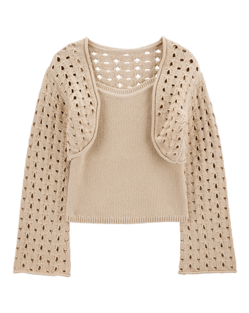 Kid 2-Piece Knit Tank and Cardigan Set, 