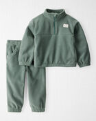 Toddler Girl 2-Piece Recycled Microfleece Set, image 1 of 3 slides