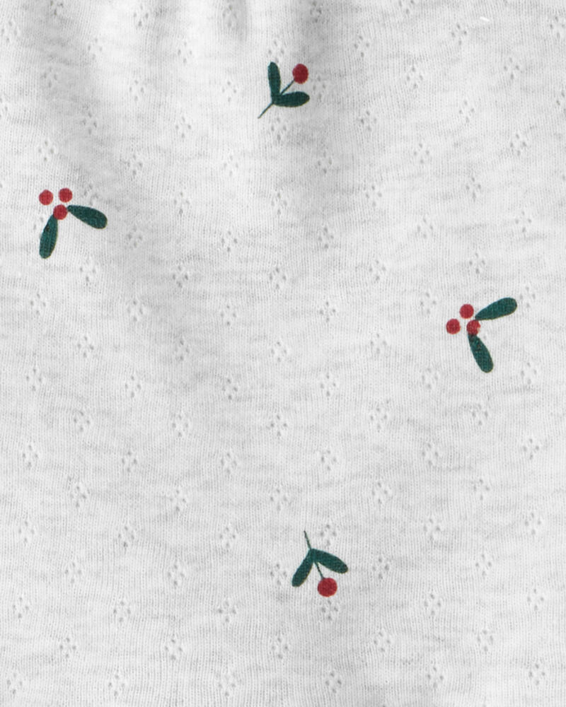 Baby Girl 2-Piece Bow Print Bodysuit & Pant Set - Grey, image 3 of 4 slides