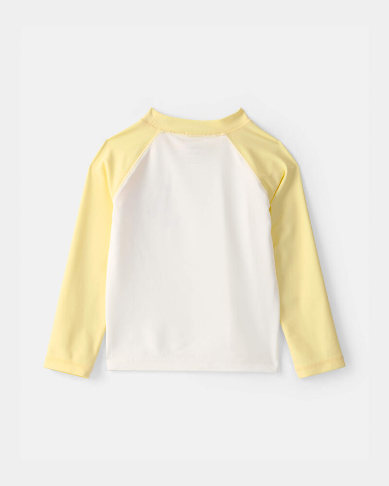 Toddler Boy Lemon Long-Sleeve Rashguard - Yellow/White, image 2 of 4 slides