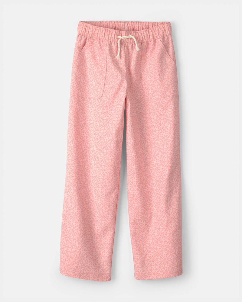 Filles - Pantalon &agrave; enfiler &agrave; motif g&eacute;om&eacute;trique &ndash; Rose, image 1 sur 3 diapositives
