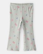 Baby Girl Butterfly Flare Pull-On Stretch Leggings - Green, image 1 of 4 slides