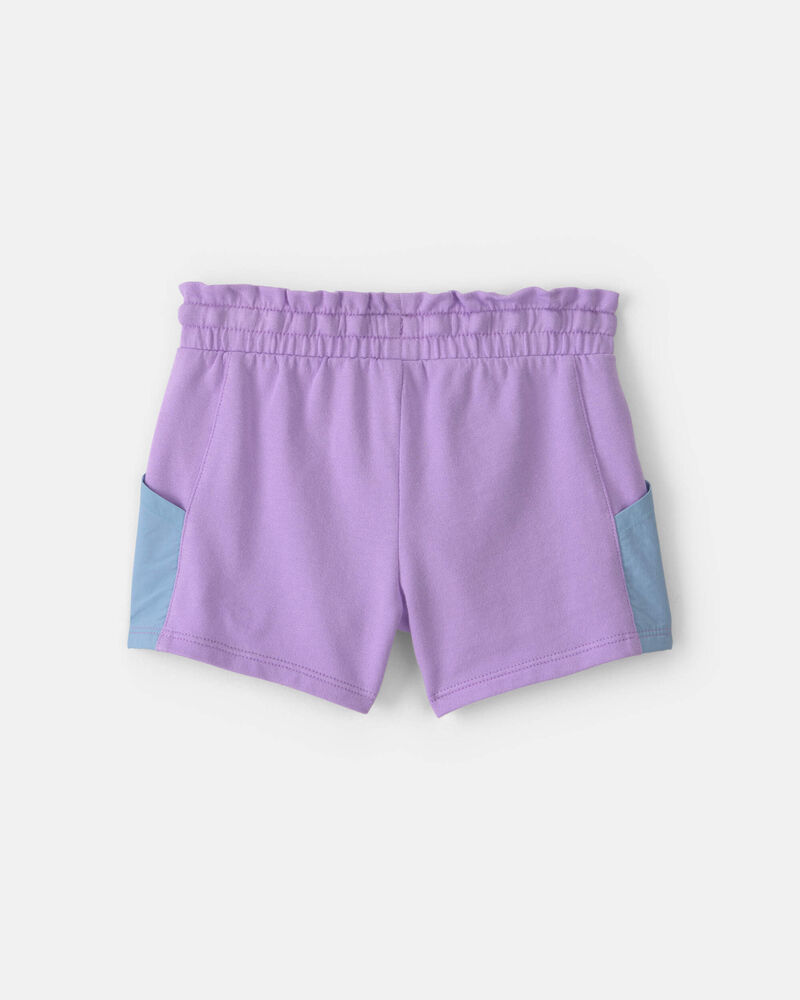 Tout-petit fille - Short en jersey bouclette - Mauve/Bleu, image 2 sur 5 diapositives