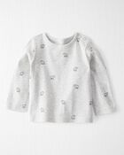 Baby 2-Piece Organic Cotton Overall Set in Bear Print, image 3 of 8 slides