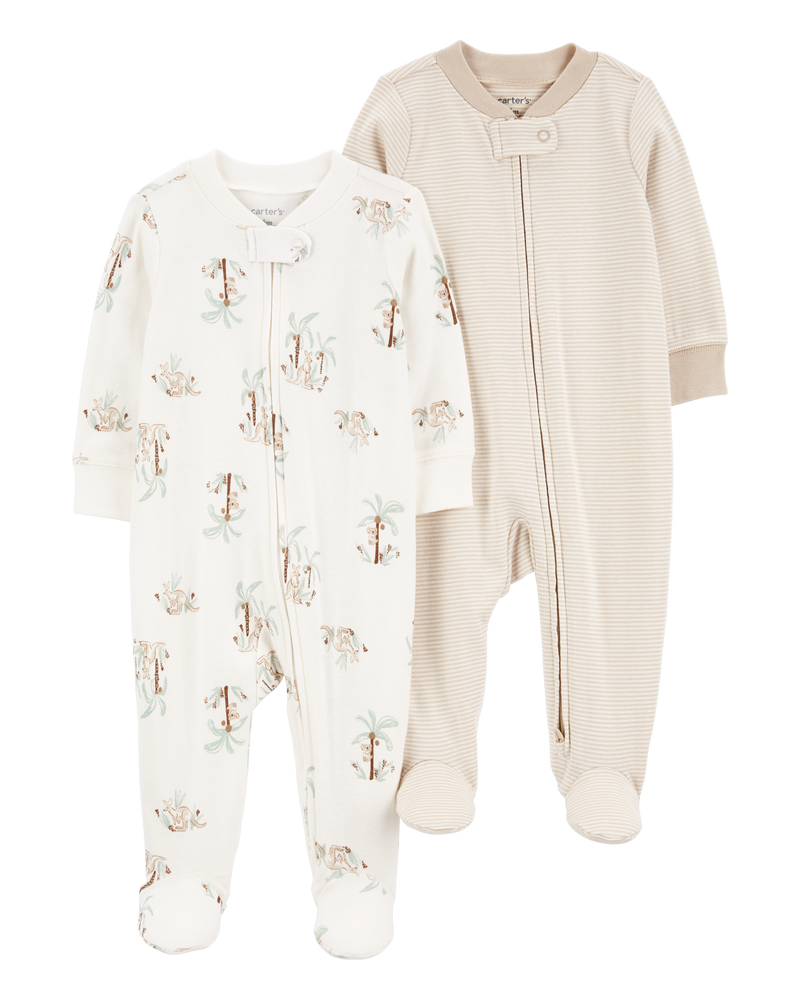 Baby 2-Pack 2-Way Zip Sleepers, image 1 of 5 slides
