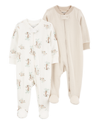 Baby 2-Pack 2-Way Zip Sleepers, image 1 of 5 slides