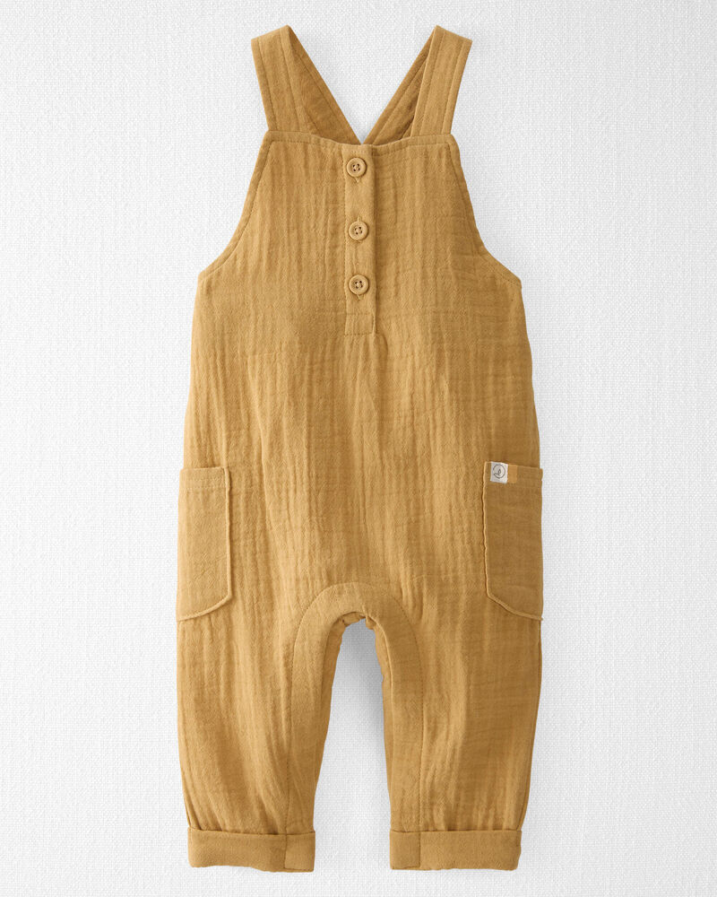 Baby Organic Cotton Gauze Overalls, image 1 of 5 slides