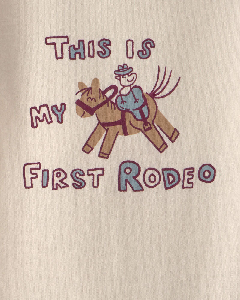 Baby 'This Is My First Rodeo' Long-Sleeve Graphic Bodysuit - Cream, image 2 of 3 slides
