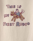 Baby 'This Is My First Rodeo' Long-Sleeve Graphic Bodysuit - Cream, image 2 of 3 slides