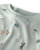 Tout-petit - Pyjama 2 pi&egrave;ces en coton biologique au motif des 12 jours de No&euml;l, image 2 sur 3 diapositives