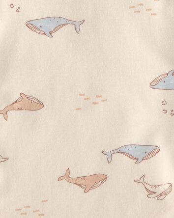 B&eacute;b&eacute; - Emballage 4 serviettes pour le rot &agrave; motif baleine, 