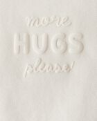 Baby Girl Hugs Fleece Pullover Sweatshirt - Cream, image 3 of 4 slides