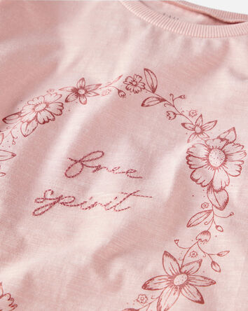 Filles - T-shirt à manches longues en jersey de coton biologique Free Spirit, 