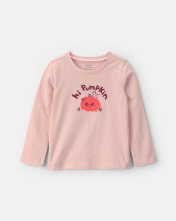 Toddler Girl "Hi Pumpkin" Long-Sleeve Graphic Tee - Pink, 