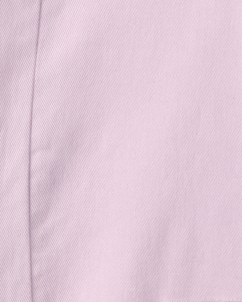Girls Teddy Fleece Denim Barrel Jeans - Purple, image 4 of 5 slides