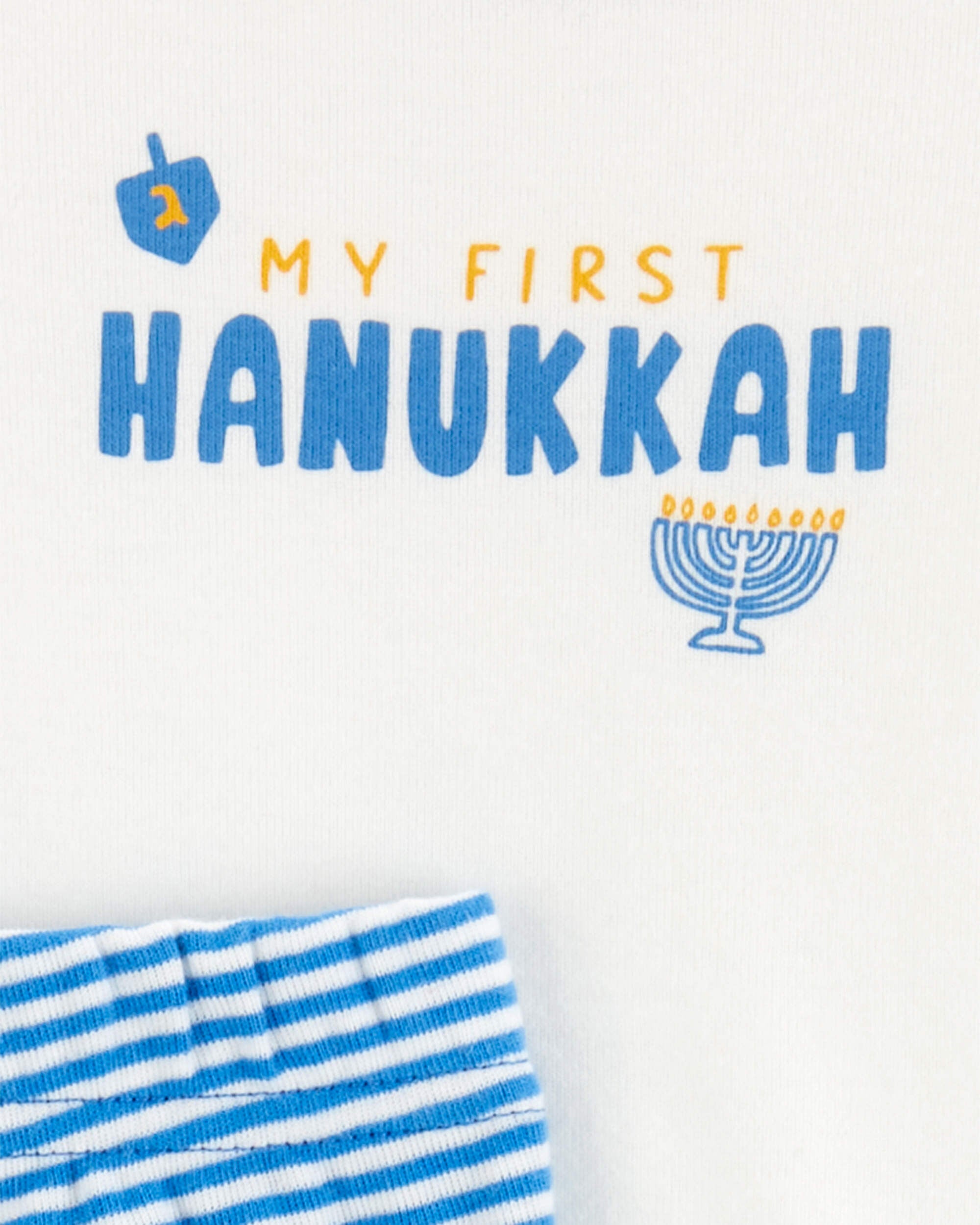 White Blue Baby 2 Piece My First Hanukkah Outfit Set Carter s Oshkosh Canada