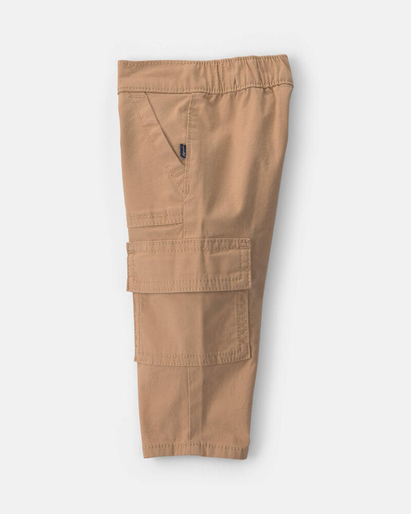 Baby Boy Wide-Leg Cargo Pants - Khaki, image 3 of 5 slides