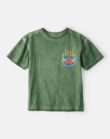 Jeune - T-shirt à manches courtes NASCAR - Vert, 