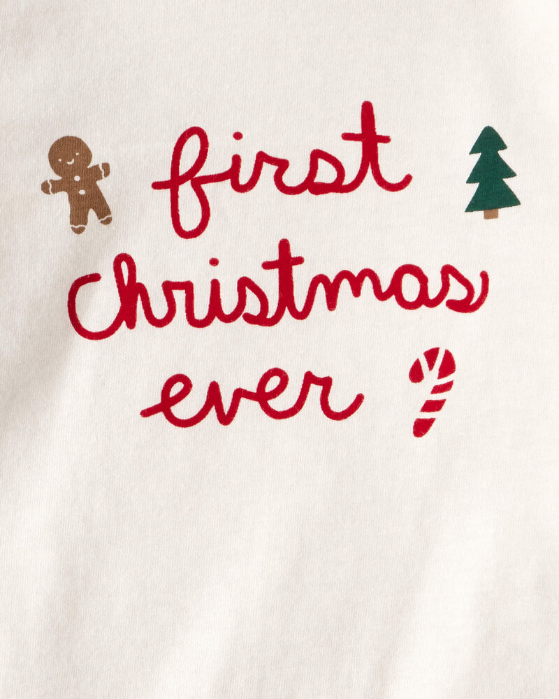 Baby 2-Piece My First Christmas Long-Sleeve Bodysuit & Pant Set - Cream/Green, image 5 of 7 slides