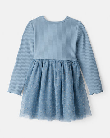 Tout-petit fille - Robe fleurie à manches longues - Ivoire, 